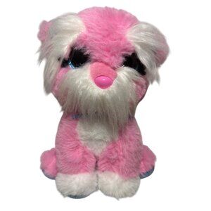 Zuru Pets Alive Pink & White Plush Puppy Toy Barks Tested 6.25" Tall